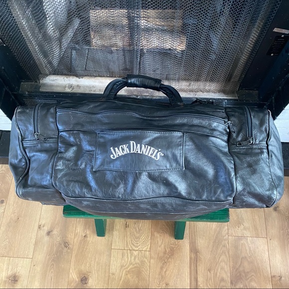 Jack Daniels Bags Jack Daniels Branded Leather Duffle Bag Vintage